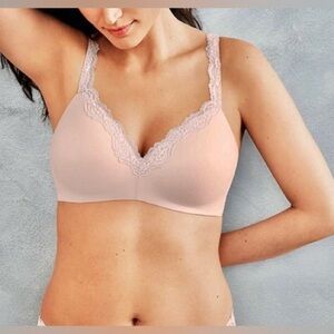 Wacoal 856301 Rose Dust Softly Styled T-Shirt Lined Wire Free Bra US Size 38 DDD